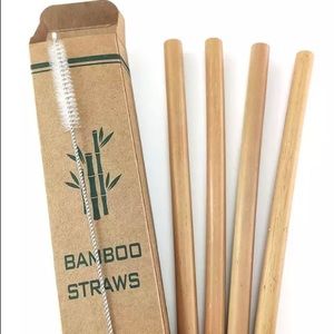 Eco-Friendly Organic Reusable Bamboo Straw Set